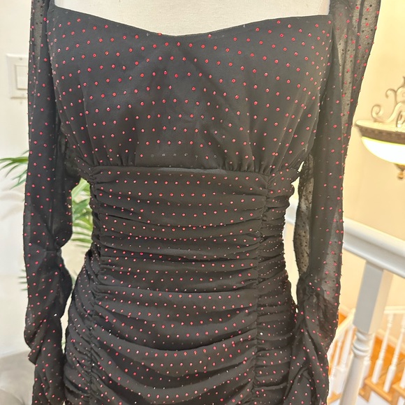 Dundas x Revolve Stardust Maxi Dress in Black and Ruby Size:Small - Picture 3 of 7